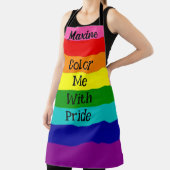 Rainbow kleur me met trots Personaliseer Schort (Insitu)