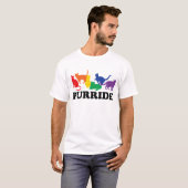 RAINBOW KLEURDE GAY PRIDE GEZEGDE T-SHIRT (Voorkant volledig)