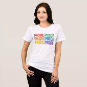 RAINBOW KLEURDE GAY PRIDE GEZEGDE Tri-Blend SHIRT (Voorkant volledig)