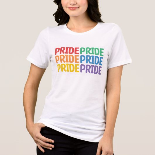 RAINBOW KLEURDE GAY PRIDE GEZEGDE Tri-Blend SHIRT (Voorkant)