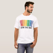 RAINBOW KLEURDE GEBOREN OP DEZE MANIER BARCODE T-SHIRT (Voorkant volledig)