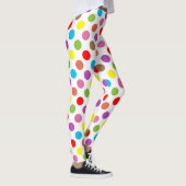 Rainbow-kleuren poka-puntpatroon leggings (Rechts)
