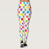Rainbow-kleuren poka-puntpatroon leggings (Achterkant)