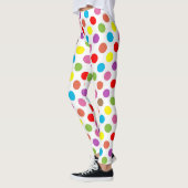 Rainbow-kleuren poka-puntpatroon leggings (Links)