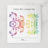 Rainbow-kleuren scroll leaf LGBT bruiloft (Buitenkant ongevouwen)