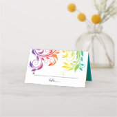 Rainbow-kleuren scroll leaf LGBT bruiloft (Voorkant)