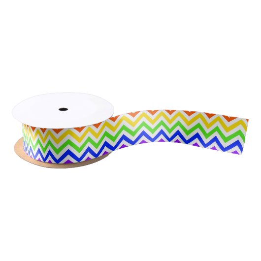 Rainbow-kleuren, White Large Chevron ZigZag Patter Lint (Spoel)