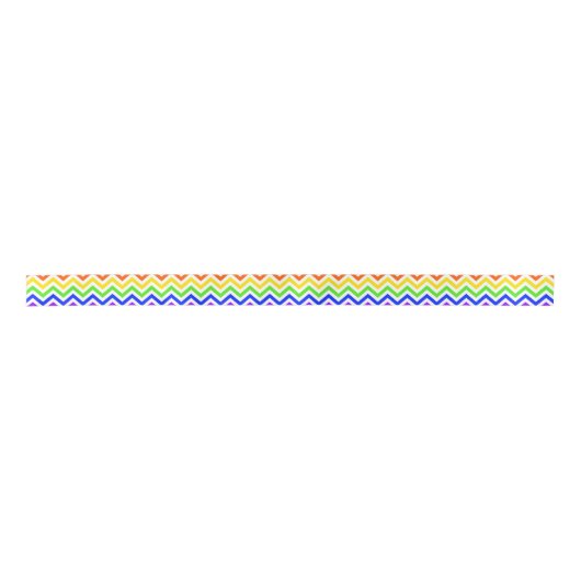 Rainbow-kleuren, White Large Chevron ZigZag Patter Lint (Voorkant)
