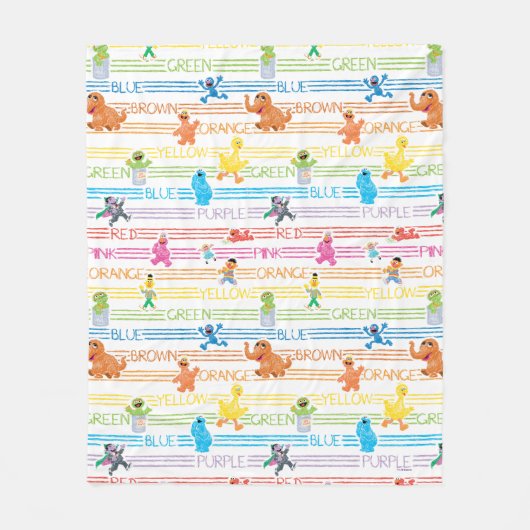 Rainbow-kleurenscherm Sesame-lettertypen Fleece Deken (Voorkant)