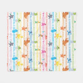 Rainbow-kleurenscherm Sesame-lettertypen Fleece Deken (Voorkant (Horizontaal))