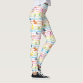 Rainbow-kleurenscherm Sesame-lettertypen Leggings (Rechts)