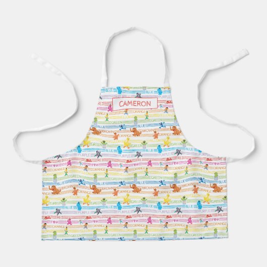 Rainbow-kleurenscherm Sesame-lettertypen Schort (Voorkant)