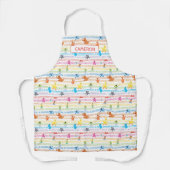 Rainbow-kleurenscherm Sesame-lettertypen Schort (Voorkant)