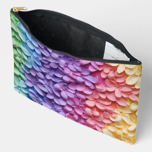 RAINBOW KLEURRIJKE 3D LOOK BLOEMEN ETUI (Open)