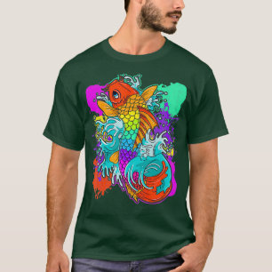 Rainbow Koi Fish Painful Japans T-shirt