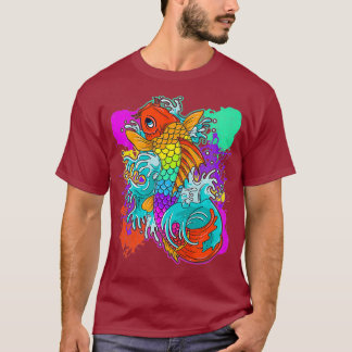 Rainbow Koi Fish Painful Japans T-shirt