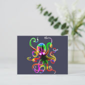 Rainbow Kraken Glow Briefkaart (Staand voorkant)