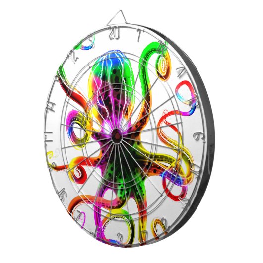 Rainbow Kraken Glow Dartbord (Voorkant Rechts)