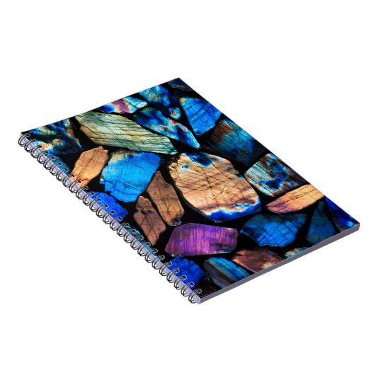 Rainbow Labradorite Crystals Gem Carnet Journal (Côté Droit)
