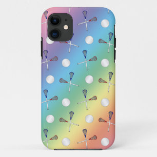 Rainbow lacrosse patroon iPhone 11 hoesje