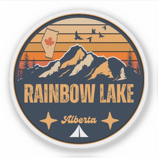 Rainbow Lake, Alberta Sticker (Voorkant)