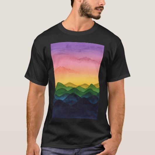 Rainbow Landscape Scene Active T-shirt (Voorkant)