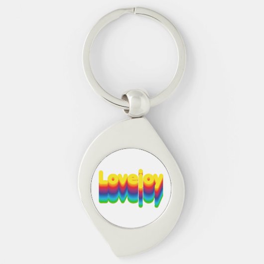 Rainbow Layers Lovejoy Naam Label Sleutelhanger (Voorkant)