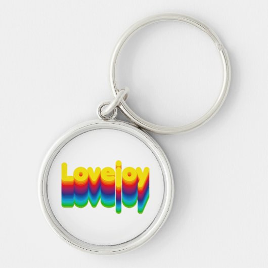 Rainbow Layers Lovejoy Naam Label Sleutelhanger (Voorkant)