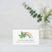 Rainbow Leaf White CBD Visitekaartje (Staand voorkant)