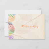 Rainbow Leaves Wedding Response RSVP Kaartje (Achterkant)