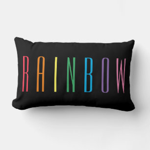 RAINBOW Lendenkussen / Zwart Kussen