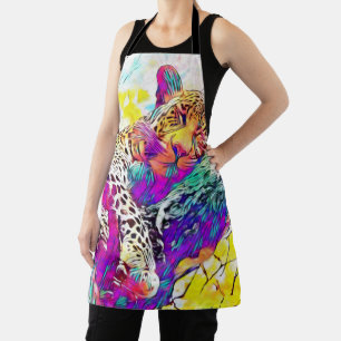 Rainbow Leopard All-Over Print Schort