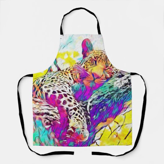 Rainbow Leopard All-Over Print Schort (Voorkant)