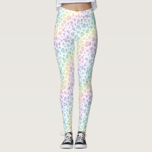 Rainbow Leopard Animal Print Leggings