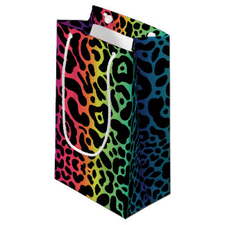 Rainbow Leopard Gift Bag Klein Cadeauzakje