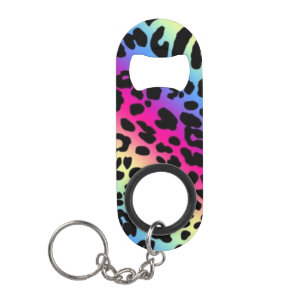 Rainbow Leopard Pattern Mini Flessenopener