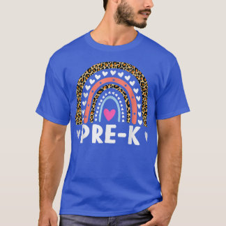 Rainbow Leopard Prek terug naar schoolleraar stude T-shirt