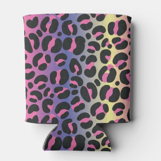 Rainbow Leopard Print Blikjeskoeler (Achterkant)