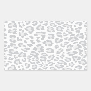 Rainbow Leopard Print Collectie - Grijs Rechthoekige Sticker