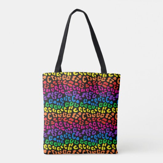 Rainbow Leopard Print Draagtas (Achterkant)