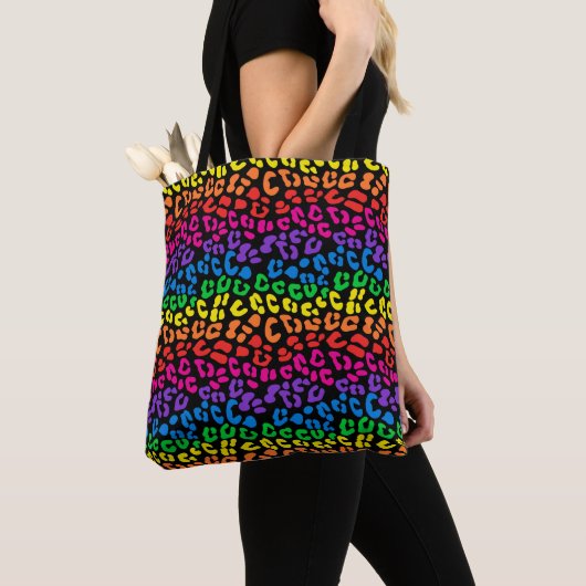 Rainbow Leopard Print Draagtas (Dichtbij)