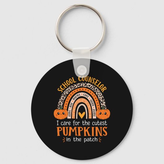 Rainbow Leopard Print Halloween C Sleutelhanger (Voorkant)