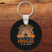Rainbow Leopard Print Halloween C Sleutelhanger (Voorkant)