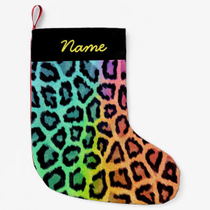 Rainbow Leopard Print Kleine Kerstsok
