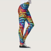 Rainbow Leopard Print Leggings | Bold Colorful (Droite)