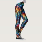 Rainbow Leopard Print Leggings | Bold Colorful (Droite)