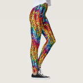 Rainbow Leopard Print Leggings | Bold Colorful (Droite)