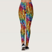 Rainbow Leopard Print Leggings | Bold Colorful (Dos)