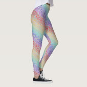 Rainbow Leopard Print Leggings | Bold Colorful (Droite)