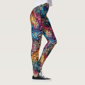 Rainbow Leopard Print Leggings | Bold Colorful (Droite)